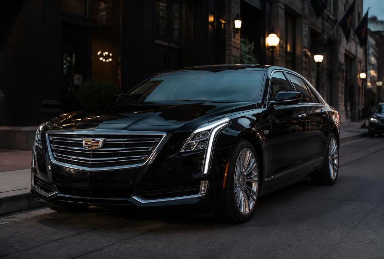 Black Base Sedan for chauffeured car service in Boston, seats 3 passengers