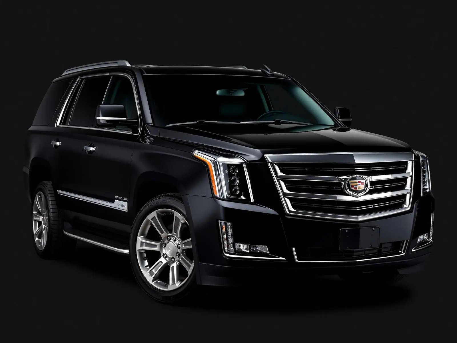 Black Luxury SUV for Boston chauffeur service, seats 5 passengers with luggage